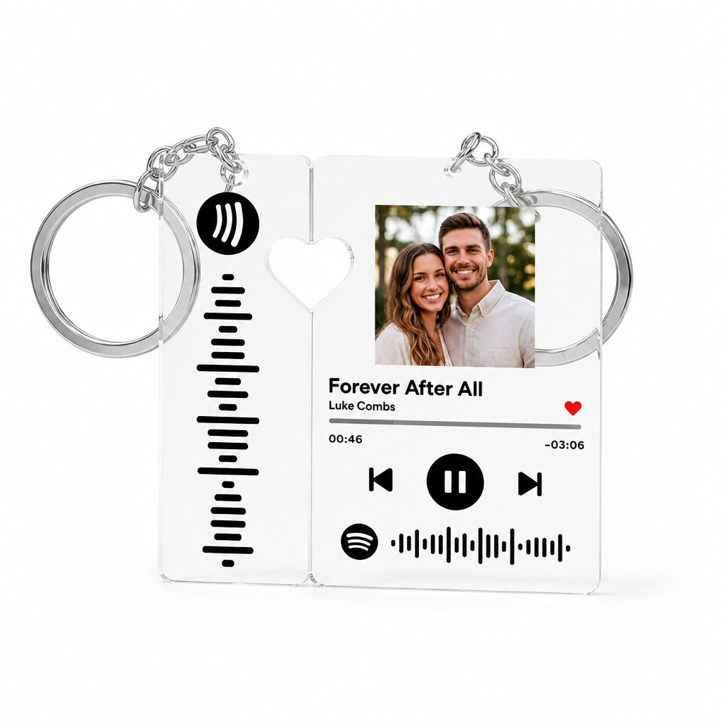 Scannable Spotify Keychain With Photo · Main product on white background