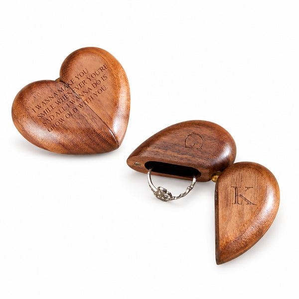 Hidden Compartment Wooden Ring Box