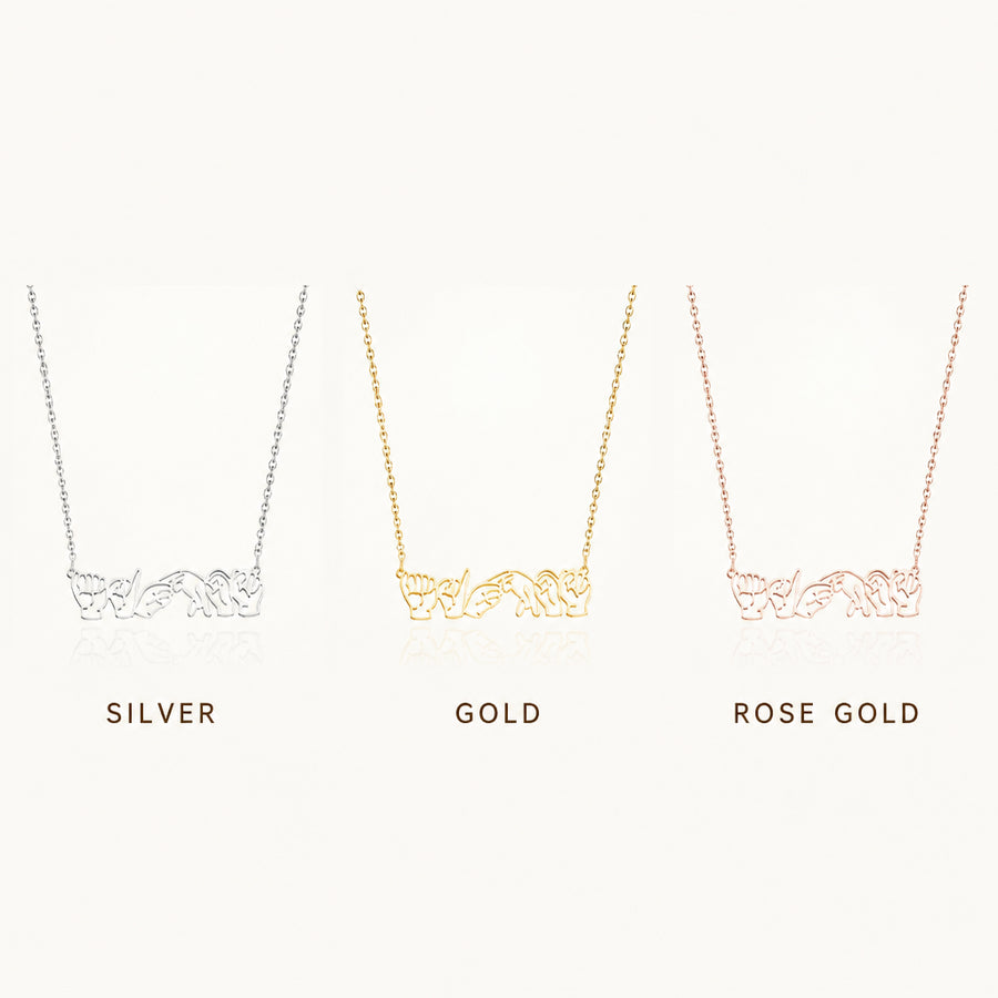 Personalized American Sign Language Necklace