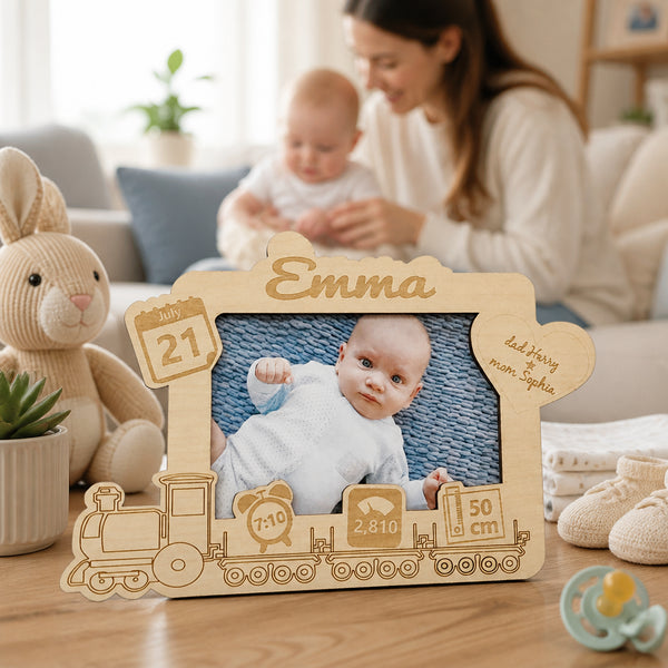 Personalized Newborn Wooden Photo Frame