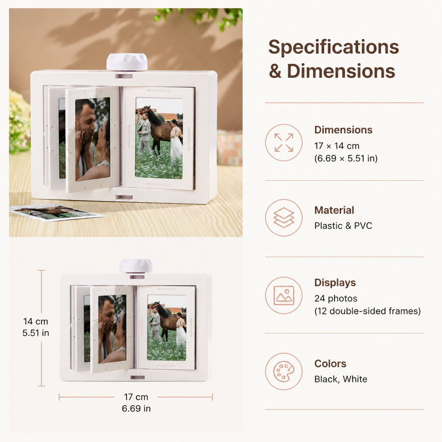 Custom Rotating 24 Photos Carousel Display
