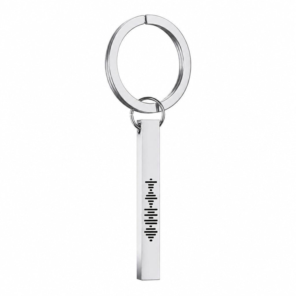 Custom Engraved Spotify Code Keychain · Main product on white background