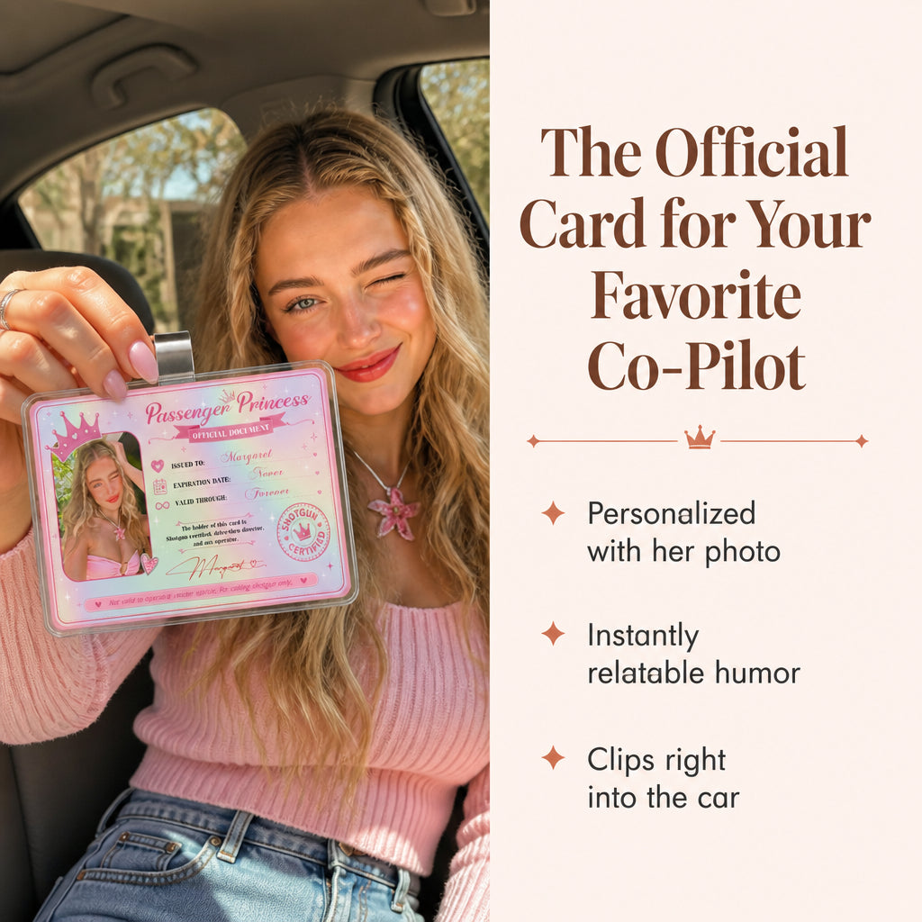 Personalized Passenger Princess Card · Split Layout: Gift Benefit Callout