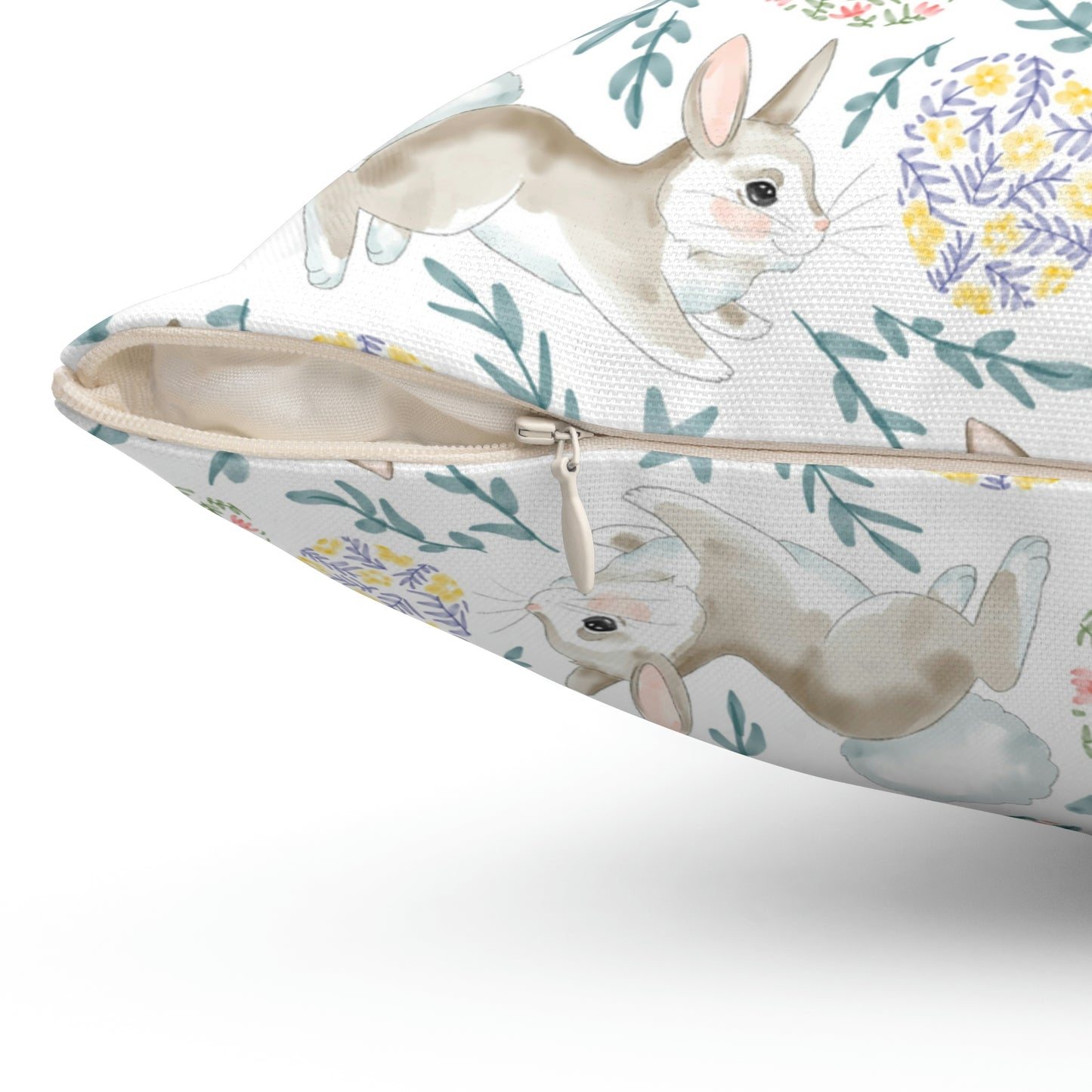 Bunnies and Easter Eggs Throw Pillow