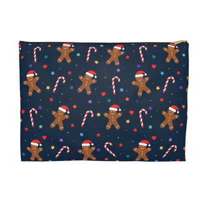 Gingerbread and Candy Canes Accessory Pouch