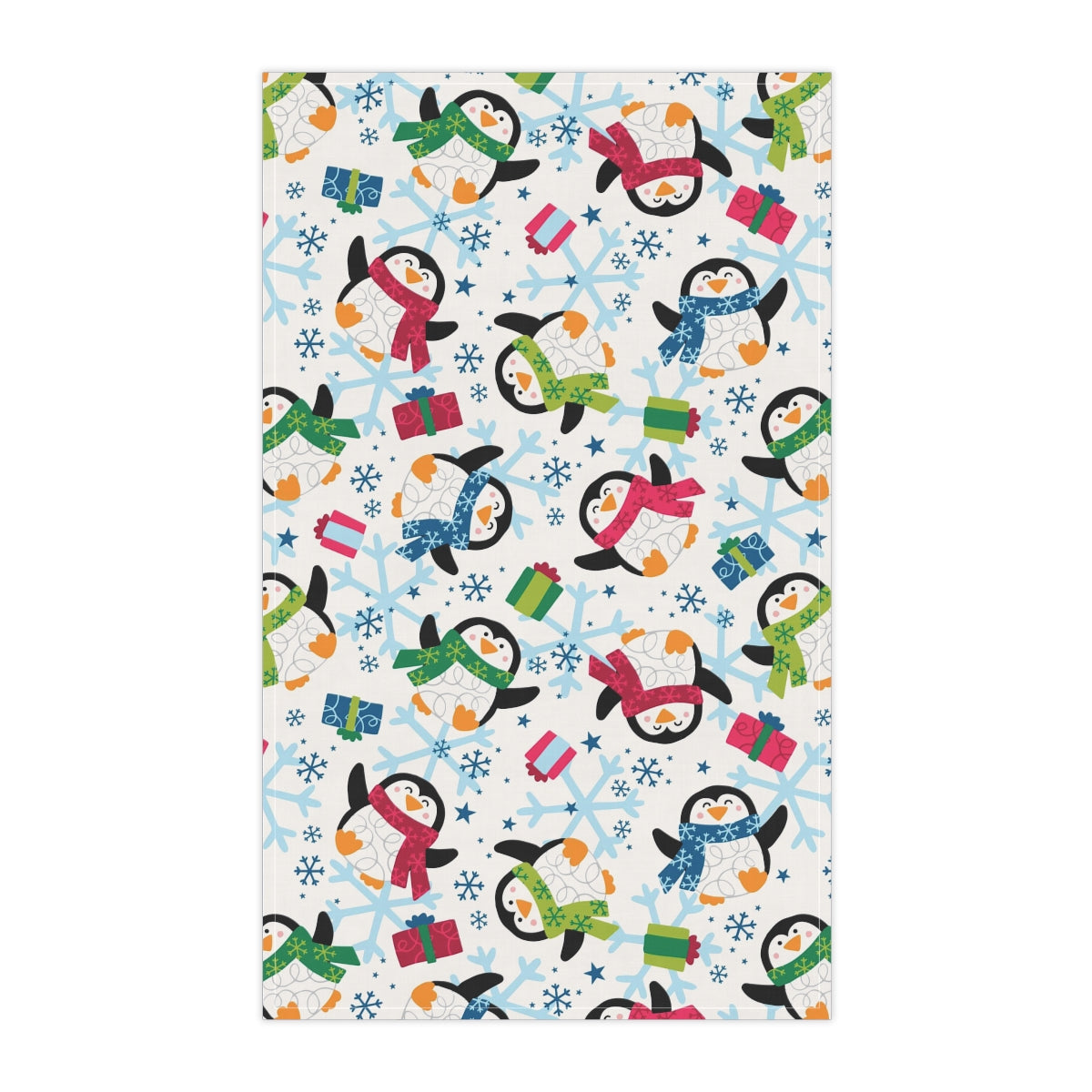 Penguins and Snowflakes Kitchen Towel