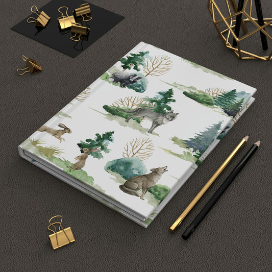 Wild Forest Animals Hardcover Journal Matte
