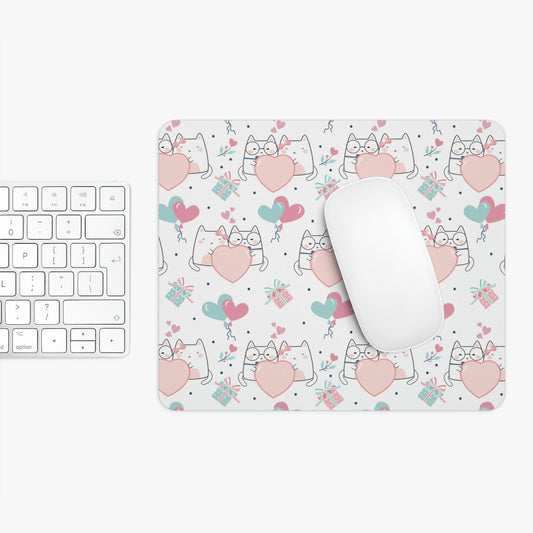 Kawaii Cats in Love Mouse Pad
