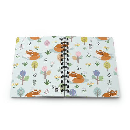 Mom and Baby Fox Spiral Bound Journal