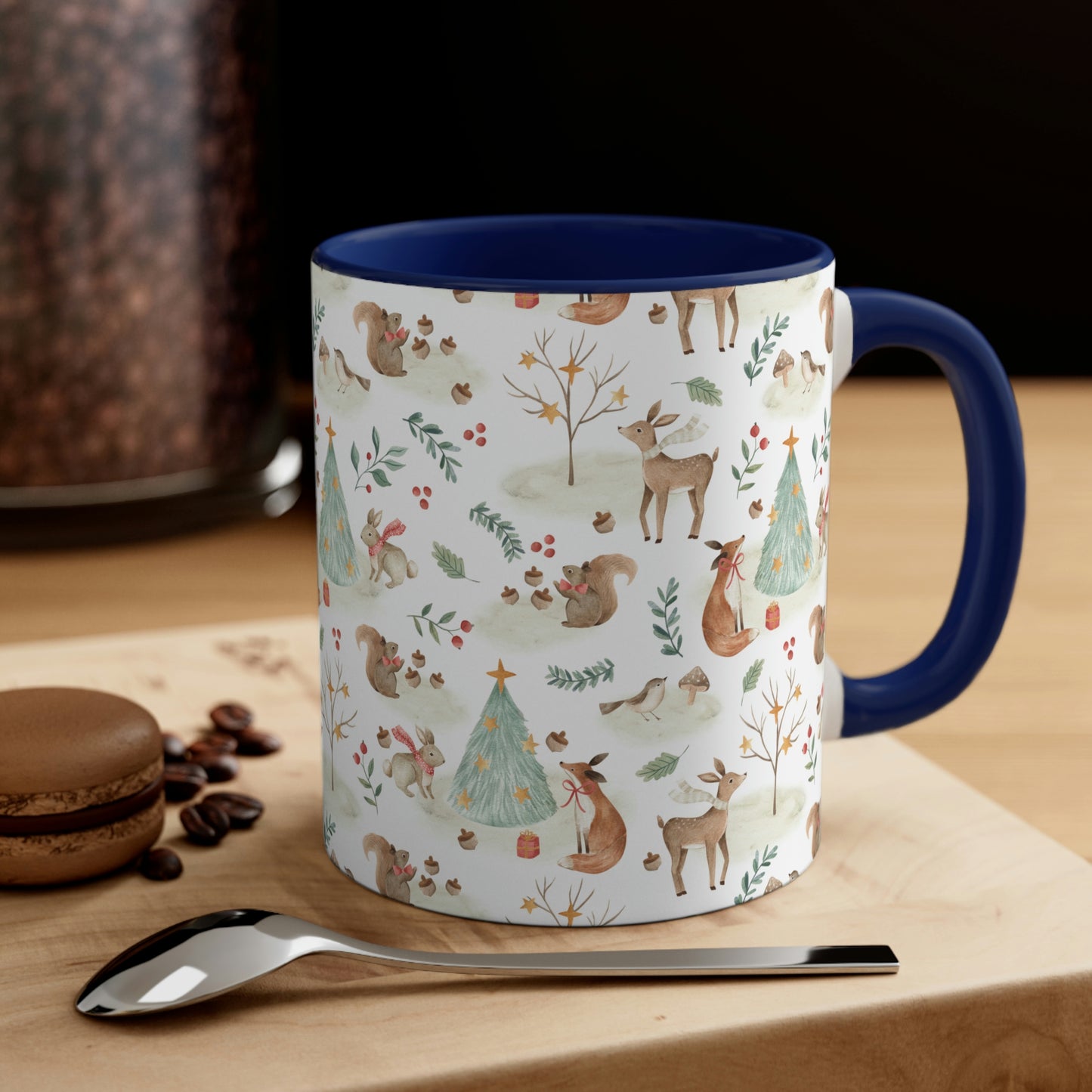 Christmas Woodland Animals Accent Coffee Mug, 11oz