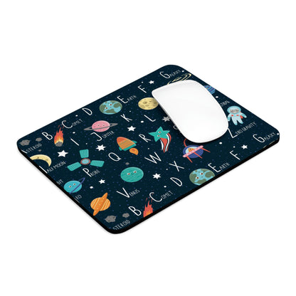 Space Alphabet Mouse Pad