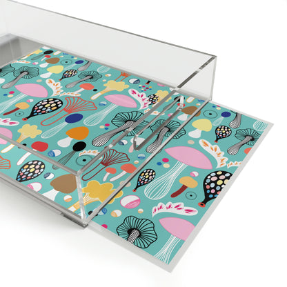 Colorful Mushrooms Acrylic Serving Tray