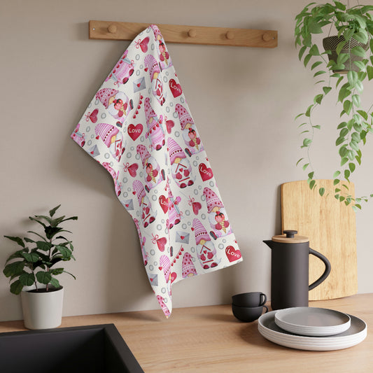 Gnomes and Hearts Kitchen Towel