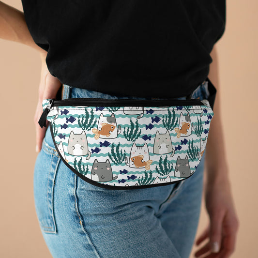 Kawaii Cats and Fishes Fanny Pack