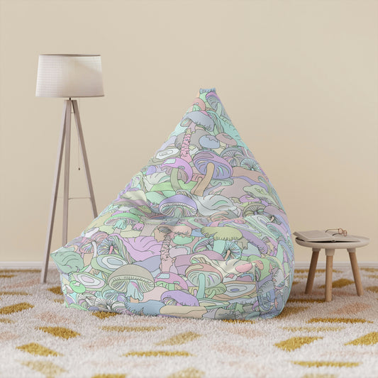 Pastel Mushrooms Bean Bag Chair Cover