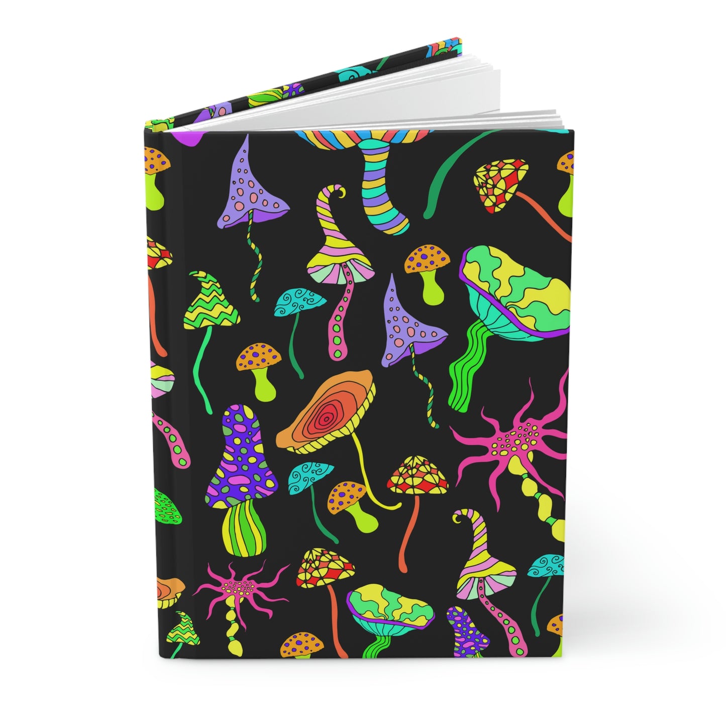 Happy Mushrooms Hardcover Journal Matte