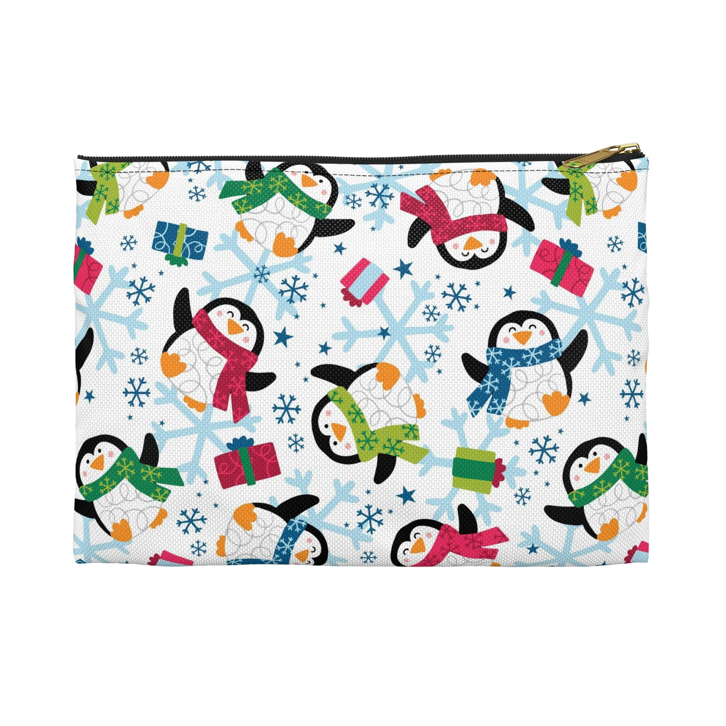 Penguins and Snowflakes Accessory Pouch