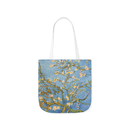 Van Gogh Blossoming Almond Tree Polyester Canvas Tote Bag
