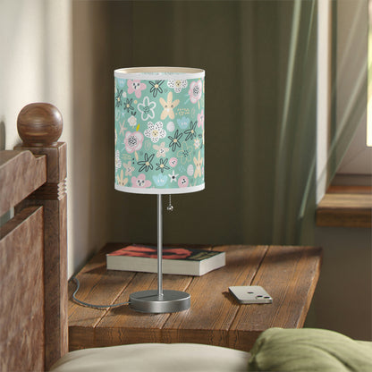 Abstract Flowers Lamp on a Stand, US|CA plug