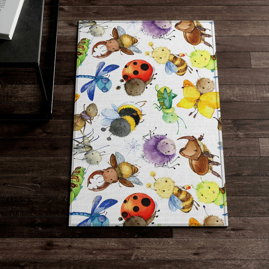 Ladybugs, Bees and Dragonflies Indoor Rug