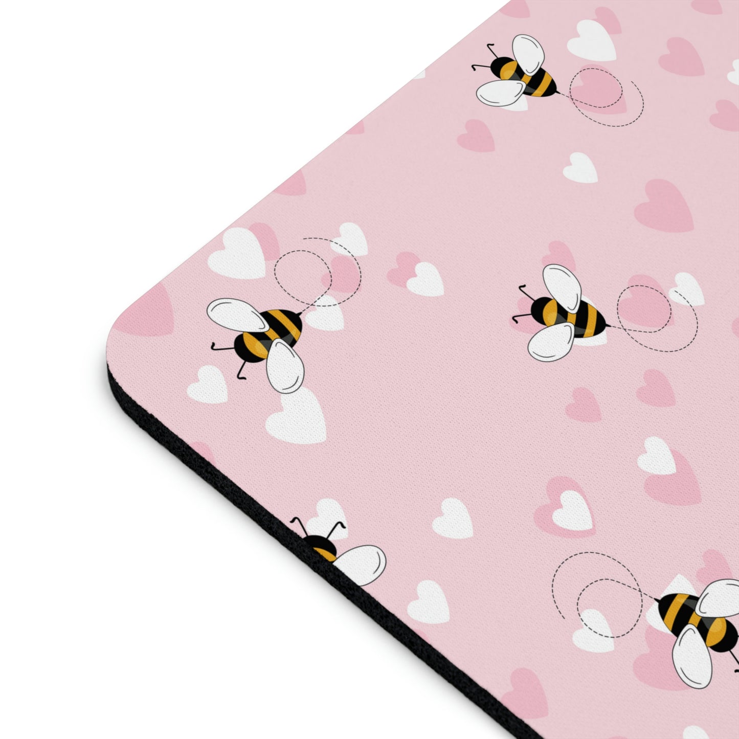 Honey Bee Hearts Mouse Pad