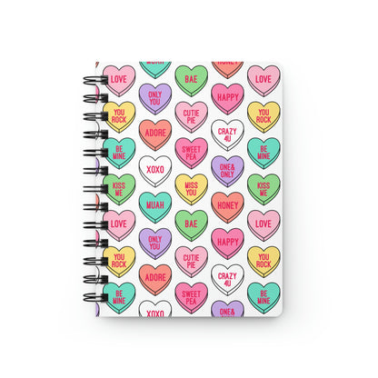 Candy Conversation Hearts Spiral Bound Journal