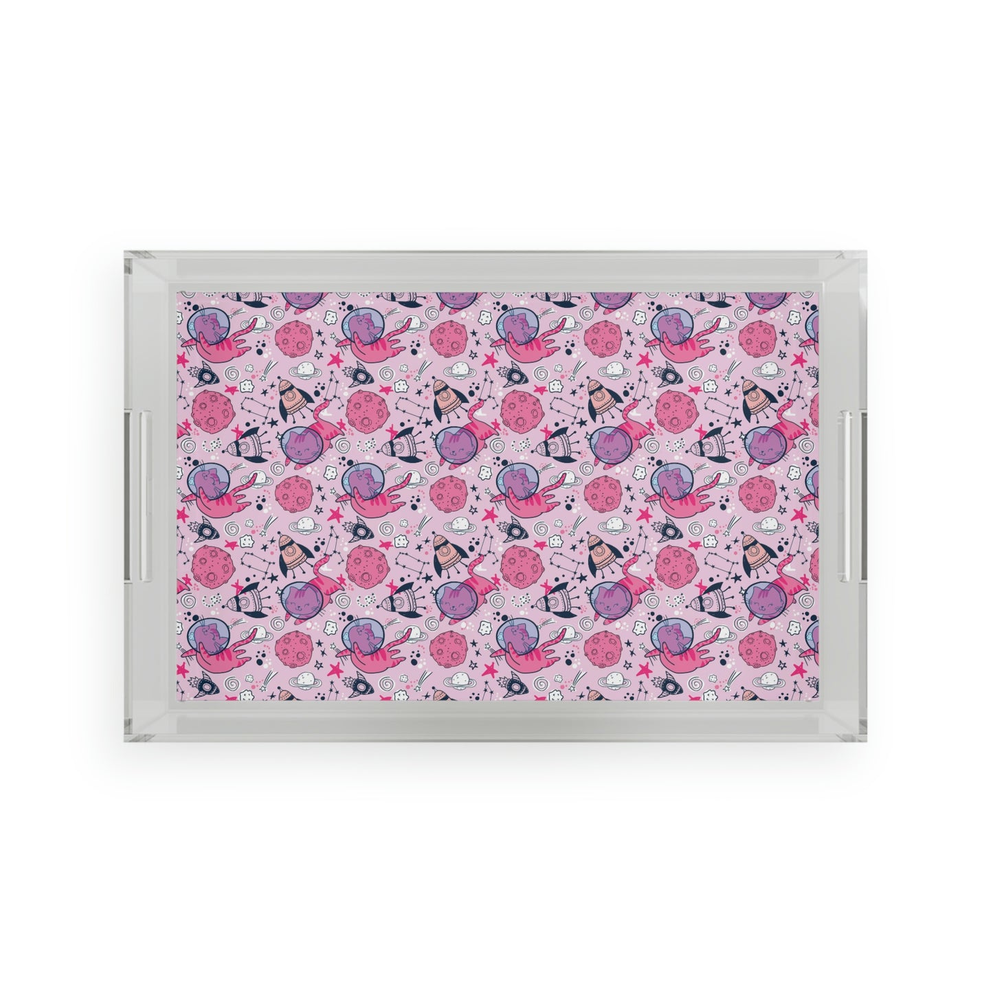 Space Cats Acrylic Serving Tray