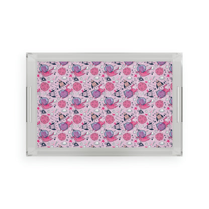 Space Cats Acrylic Serving Tray