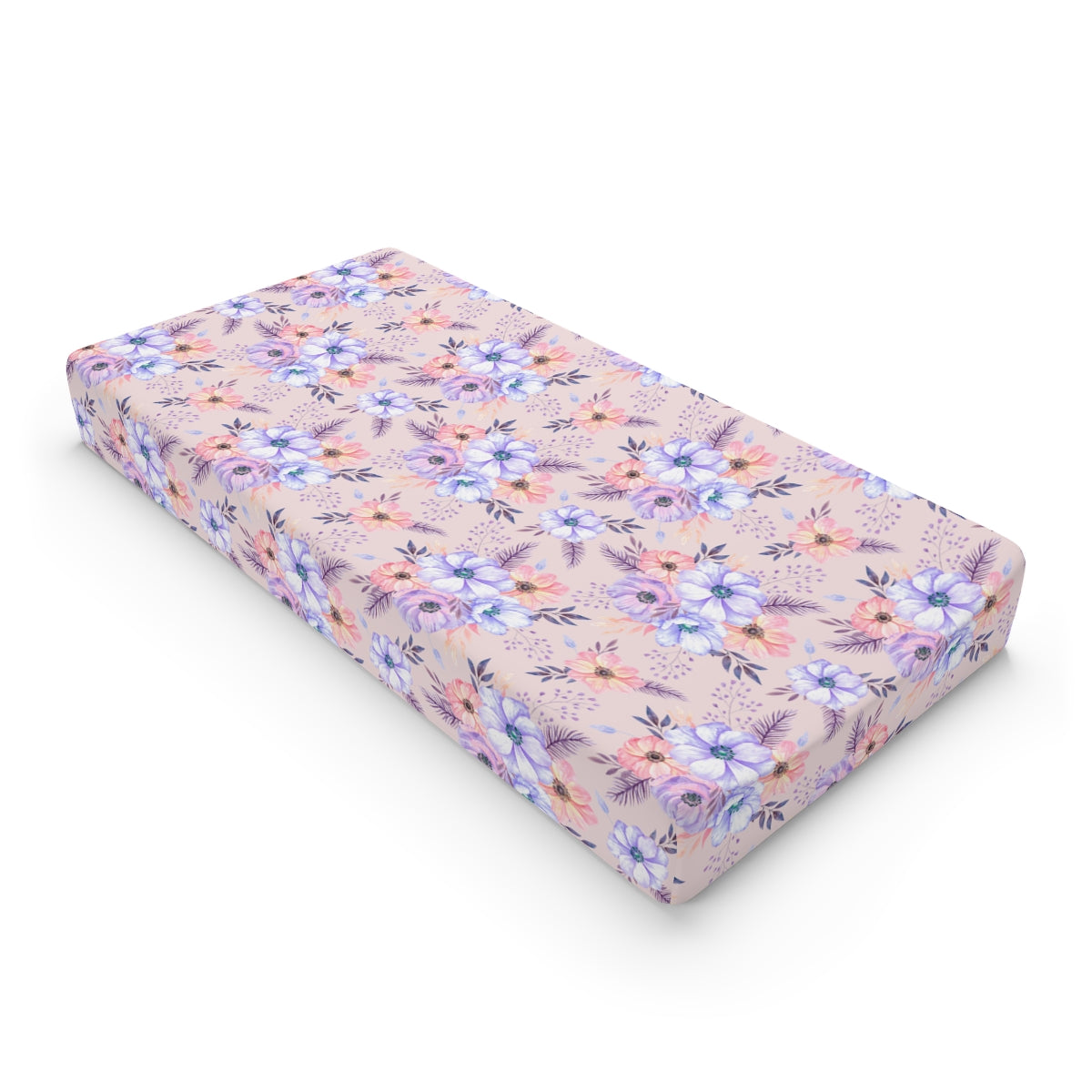 Very Peri Anemones Baby Changing Pad Cover