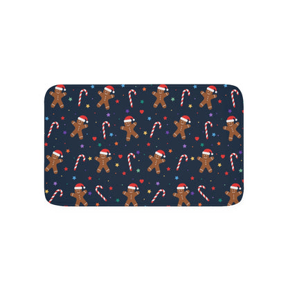 Gingerbread and Candy Canes Memory Foam Bath Mat