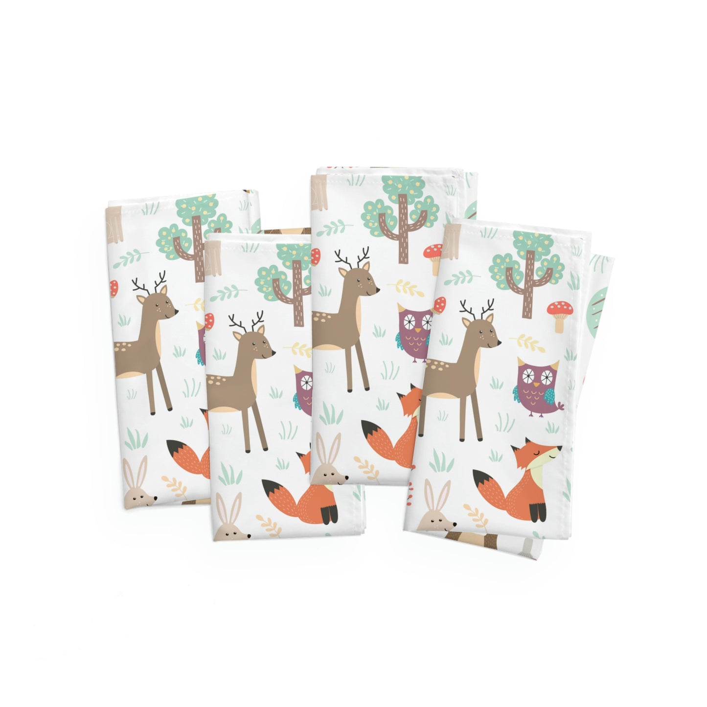 Forest Plants and Animals Napkins Set of 4