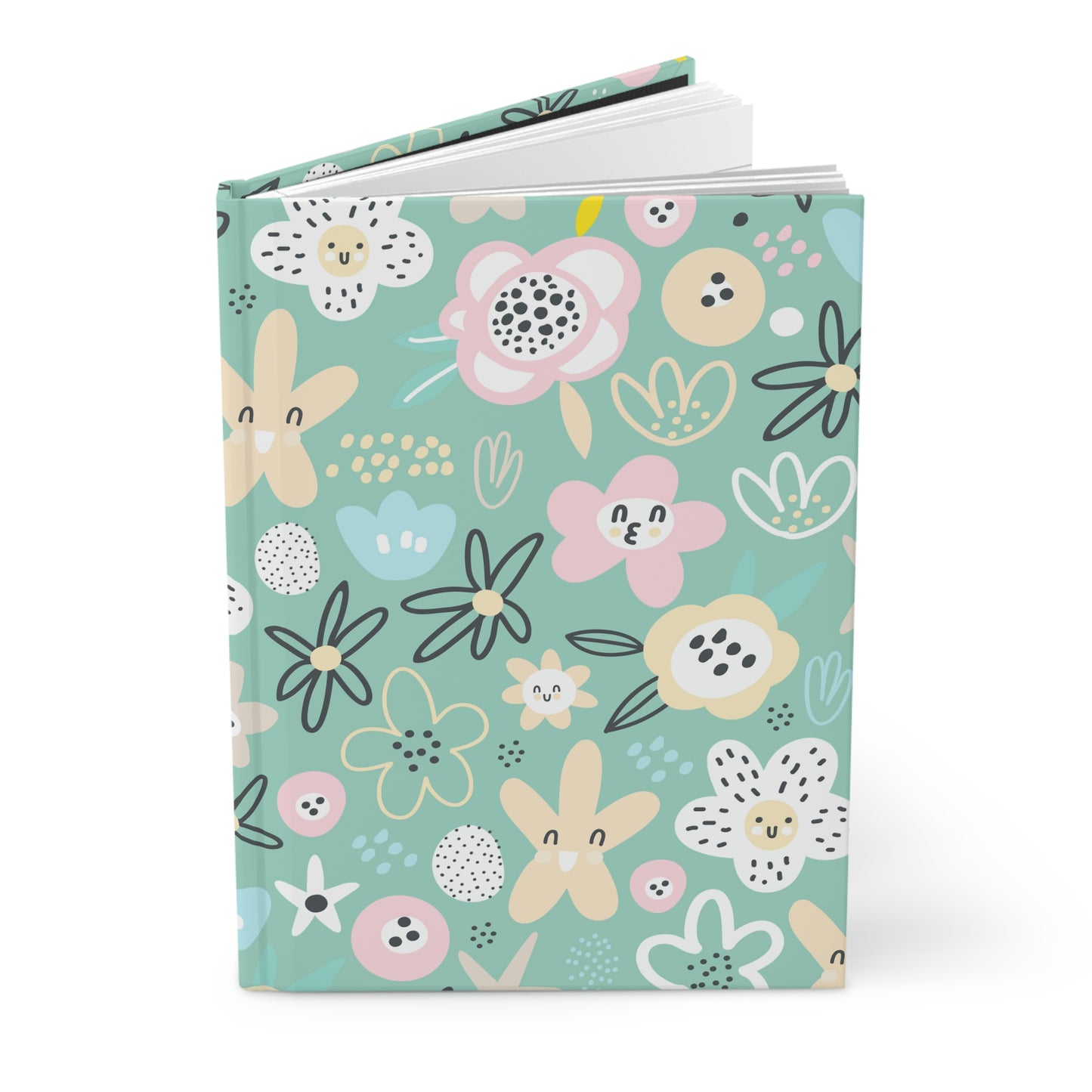 Abstract Flowers Hardcover Journal Matte