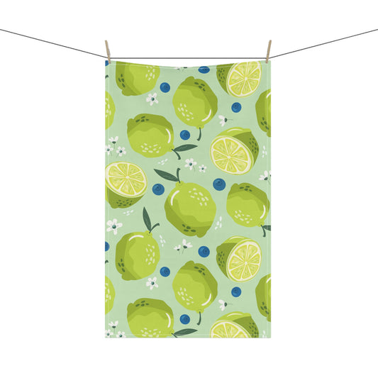 Limes and Blueberries Kitchen Towel