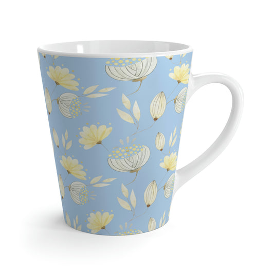 Yellow Flowers Latte Mug