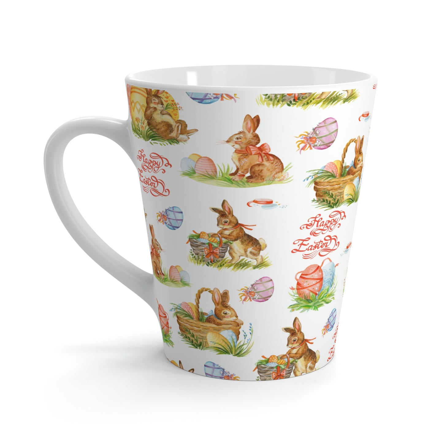 Easter Bunnies in Baskets Latte Mug
