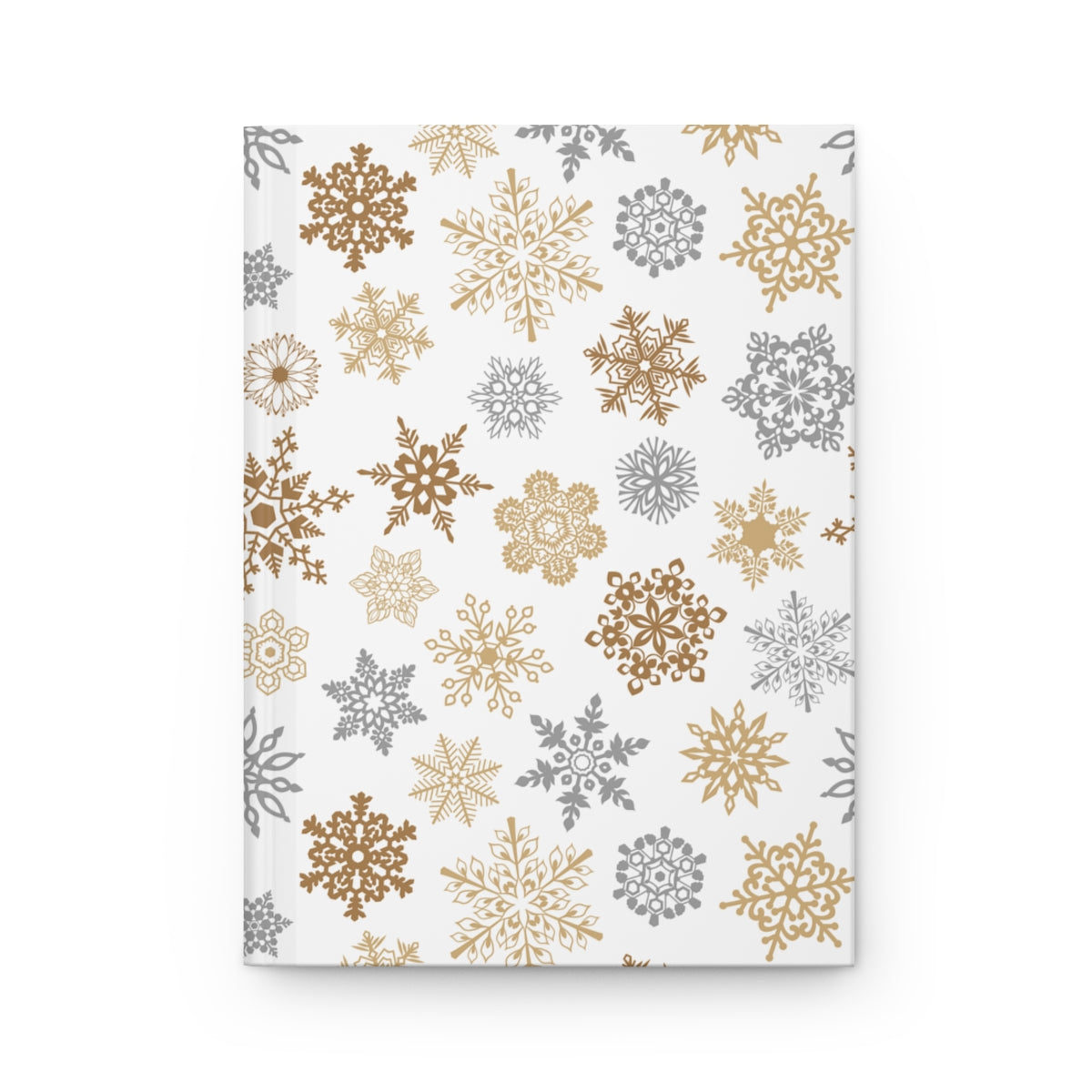 Gold and Silver Snowflakes Hardcover Journal Matte