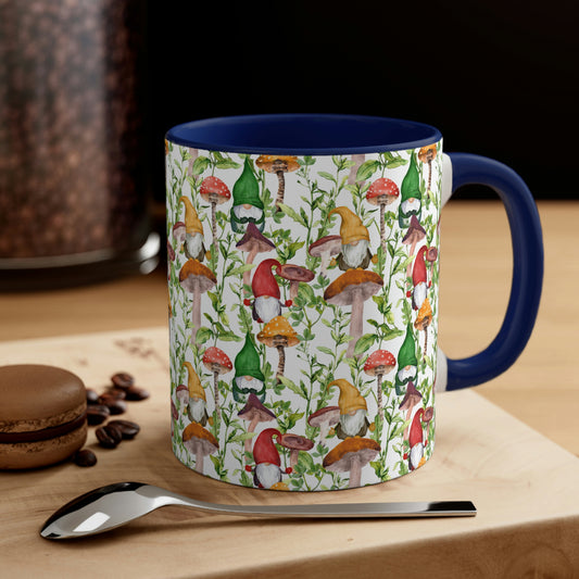 Gnomes and Mushrooms Accent Coffee Mug, 11oz