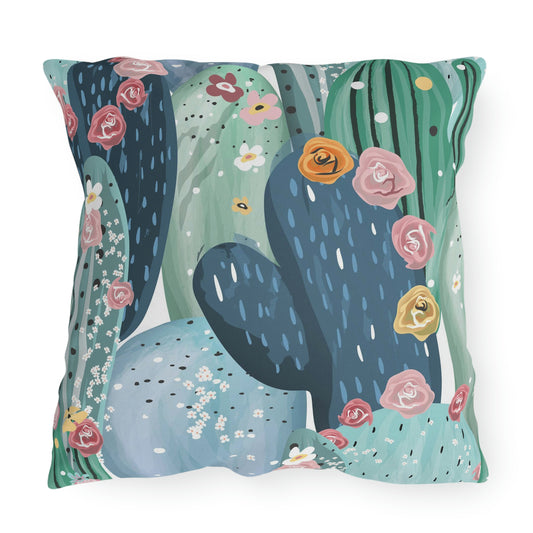Pastel Cactus Outdoor Pillow