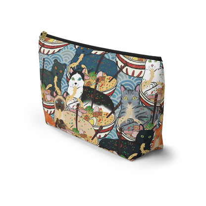Cats Eating Ramen Accessory Pouch w T-bottom