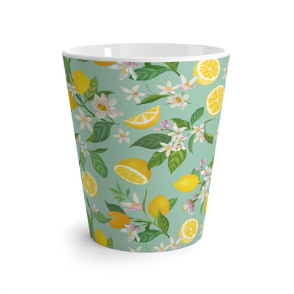 Lemons and Flowers Latte Mug