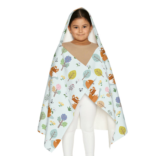 Mom and Baby Fox Youth Hooded Towel
