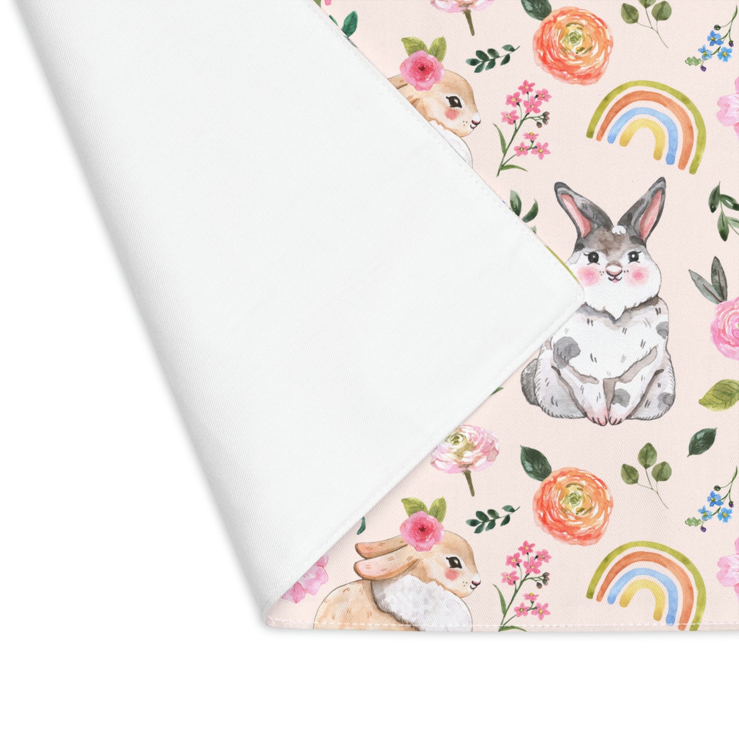 Easter Bunnies and Rainbows Placemat, 1pc