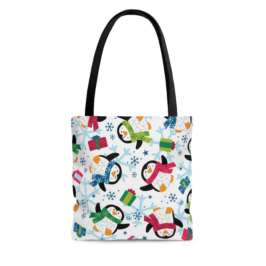 Penguins and Snowflakes Tote Bag