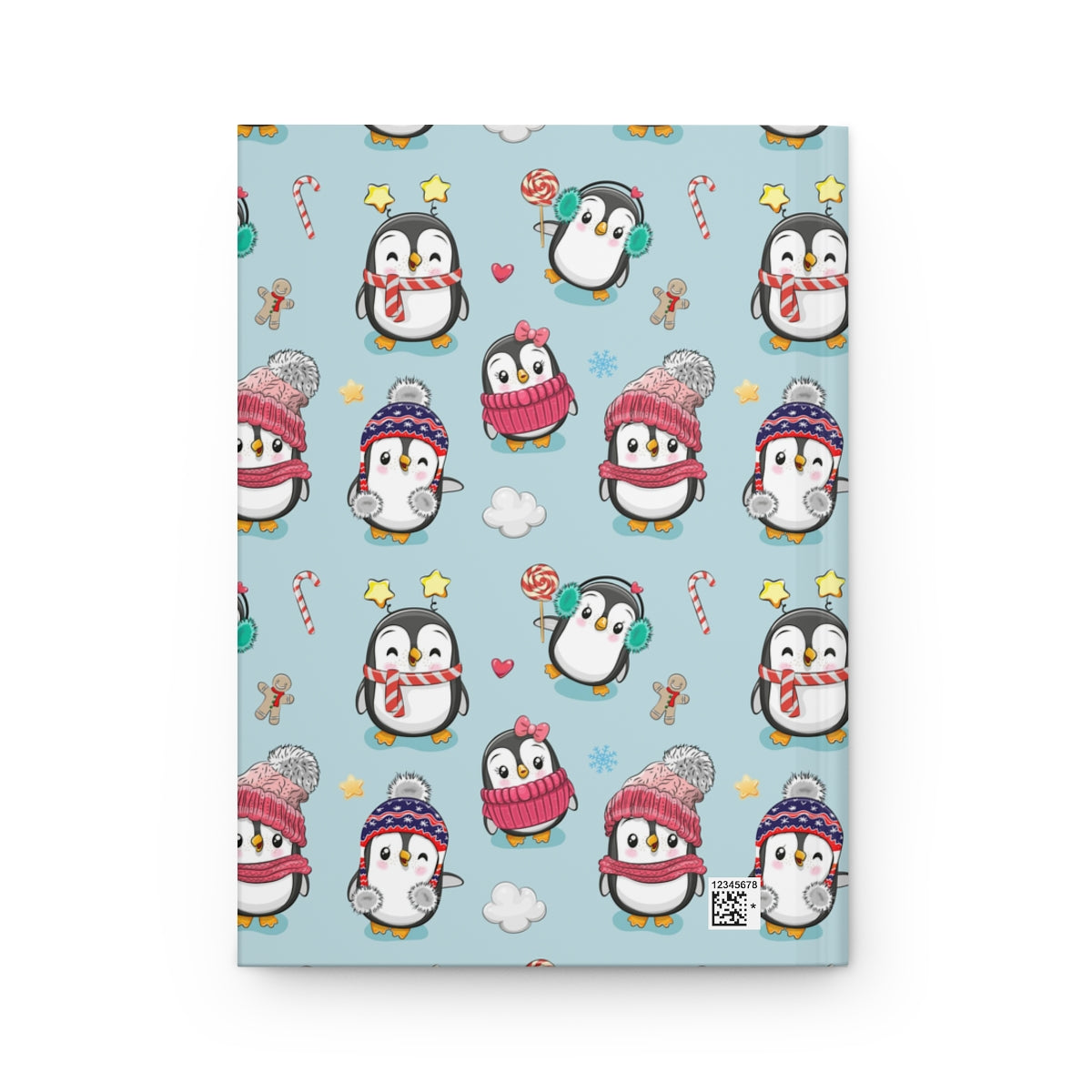 Penguins in Winter Clothes Hardcover Journal Matte