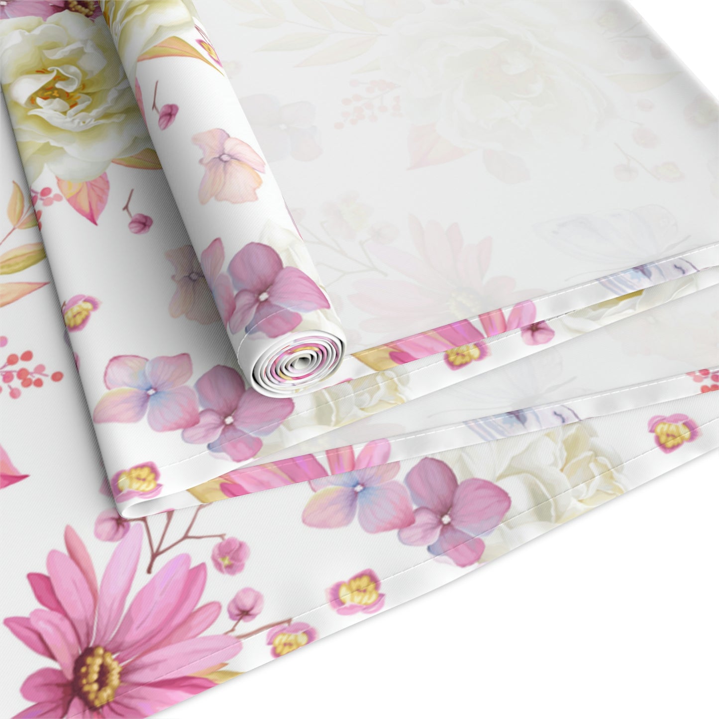 Spring Butterflies and Roses Table Runner (Cotton, Poly)
