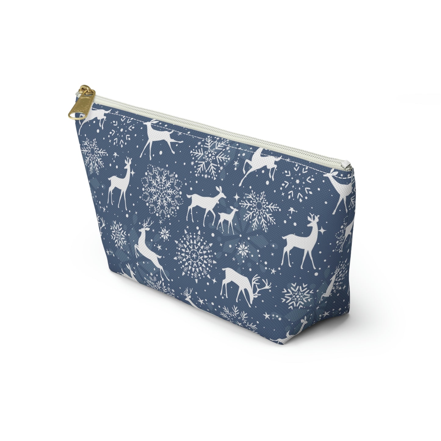 Reindeers and Snowflakes Accessory Pouch w T-bottom