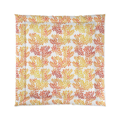 Fall Red and Orange Leaves Comforter