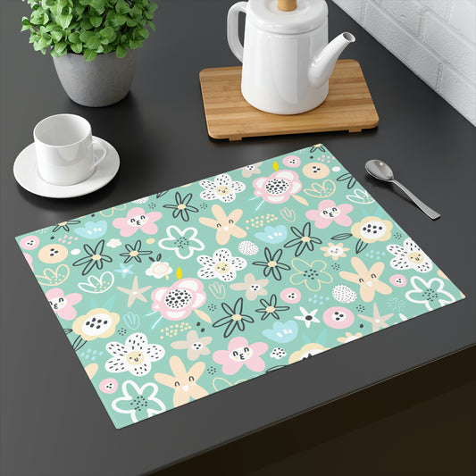 Abstract Flowers Placemat, 1pc