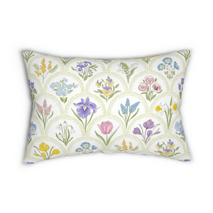 Spring Garden Spun Polyester Lumbar Pillow