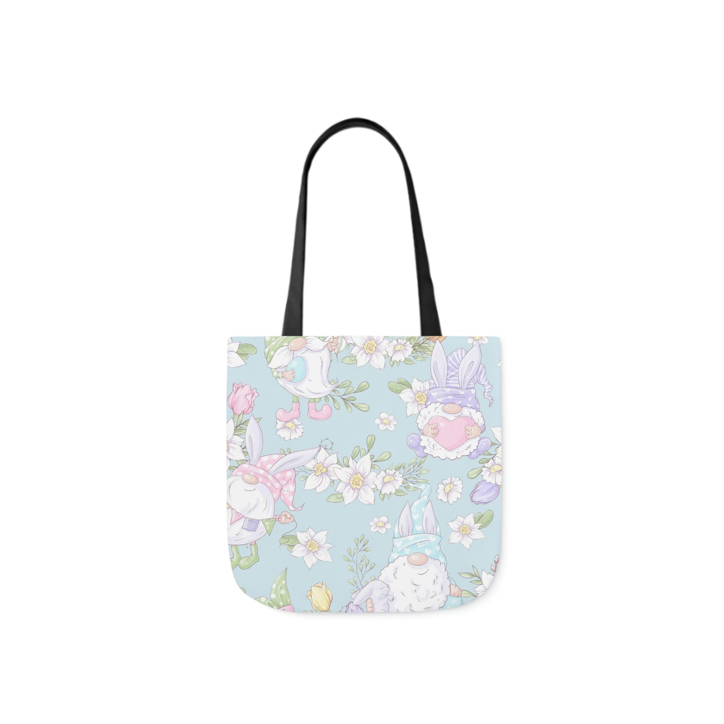Easter Gnomes Polyester Canvas Tote Bag